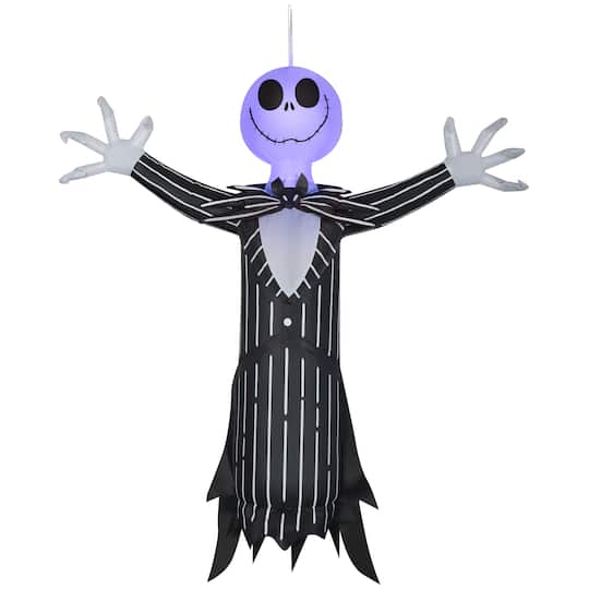 4ft. Airblown&#xAE; Inflatable Hanging Jack Skellington with Blinking Lights